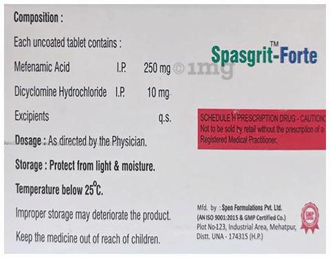 Spasgrit-Forte Tablet image