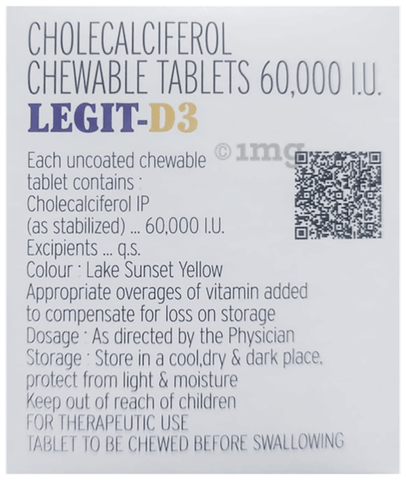Legit-D3 Chewable Tablet Orange image