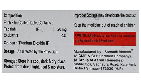 Tadaheal 20 Tablet image