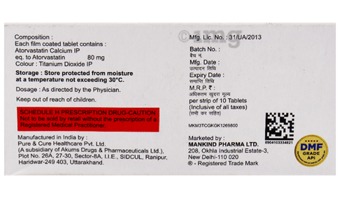 Lipikind 80 Tablet image