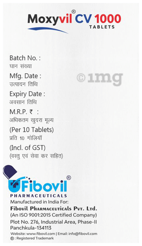 Moxyvil CV 1000 Tablet