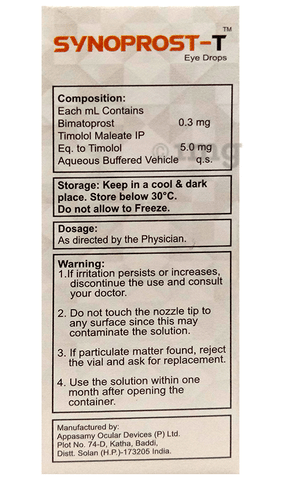 Synoprost-T Eye Drop image
