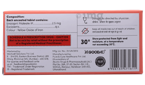 Enalaid 2.5 Tablet image