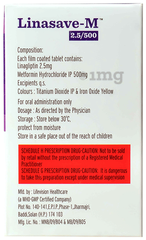 Linasave-M 2.5/500 Tablet image Linasave-M 2.5/500 Tablet image