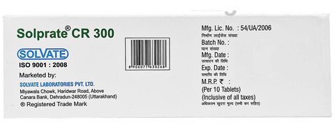 Solprate CR 300 Tablet image Solprate CR 300 Tablet image