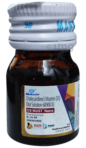 D3 Must Nano Oral Solution Mixed Fruit Sugar Free: Buy bottle of