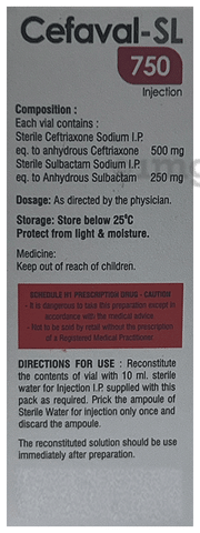 Cefaval-SL 750 Injection