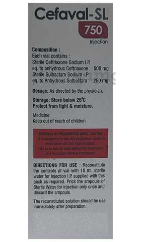 Cefaval-SL 750 Injection image