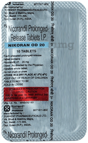 Nikoran OD 20 Tablet image Nikoran OD 20 Tablet image