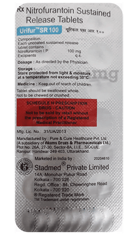 Urifur 100mg Tablet SR image