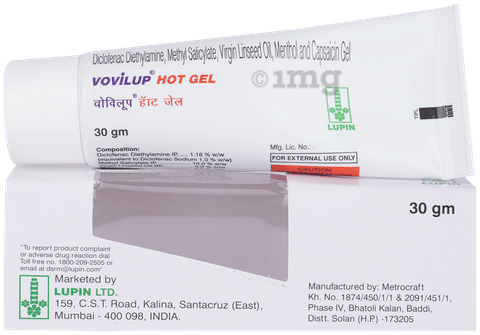 Vovilup Hot Gel for Joint and Muscular Pain