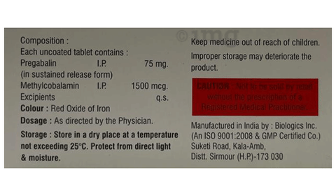 Pregazep M 75 SR Tablet image Pregazep M 75 SR Tablet image