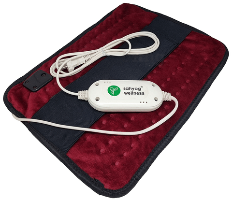 Sahyog Wellness Velvet Orthopaedic Pain Reliever Electric Heating Pad with  Temperature Controller Regular Red: Buy box of 1.0 Unit at best price in  India