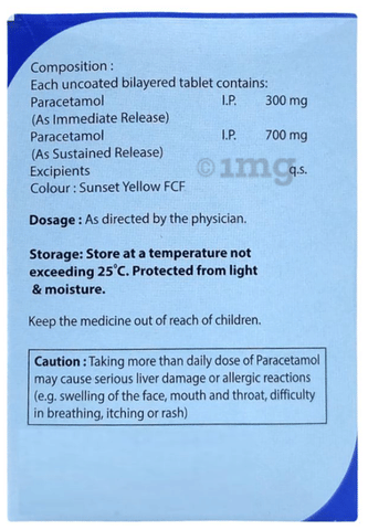 Paravax 300mg/700mg Tablet SR image Paravax 300mg/700mg Tablet SR image