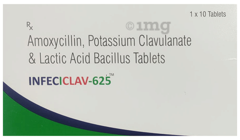Infeciclav 625 Tablet image