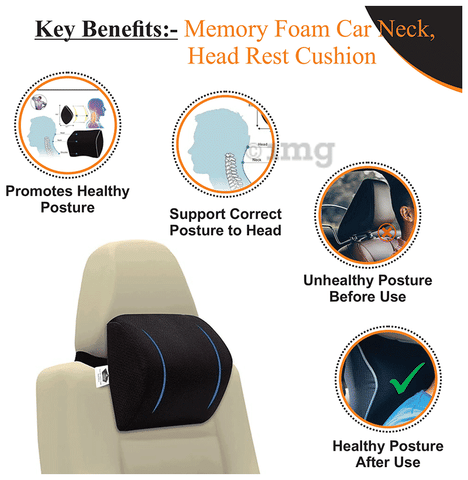 Superfine Comfort Memory Foam Car Neck Shoulders Support Pain