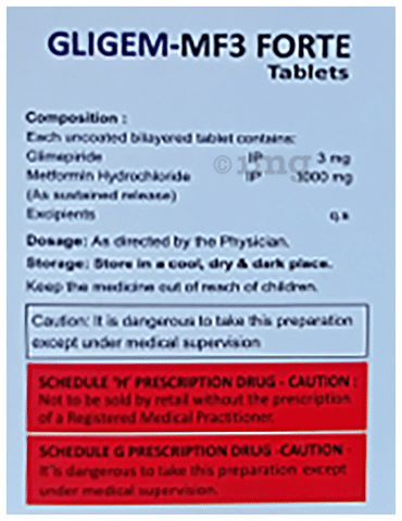 Gligem-MF3 Forte Tablet SR image Gligem-MF3 Forte Tablet SR image