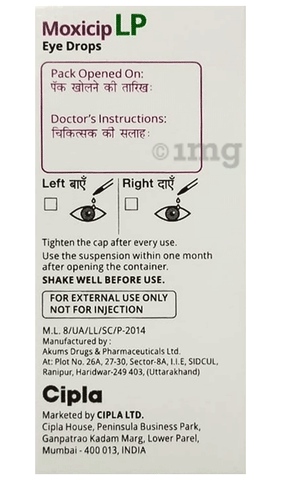 Moxicip LP Eye Drop image Moxicip LP Eye Drop image