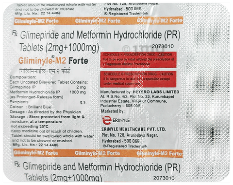 Gliminyle-M2 Forte Tablet PR image Gliminyle-M2 Forte Tablet PR image