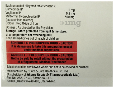 Safglim VG 1mg Tablet