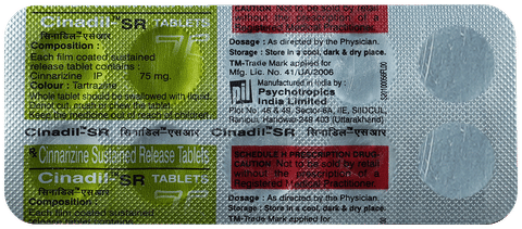 Cinadil 75mg Tablet SR image