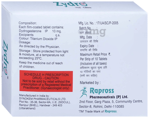 Zydro 10mg Tablet image