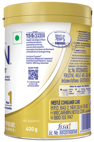 Nestle Nan Excella Pro 1 Infant Formula With Probiotics DHA ARA HMOs Powder