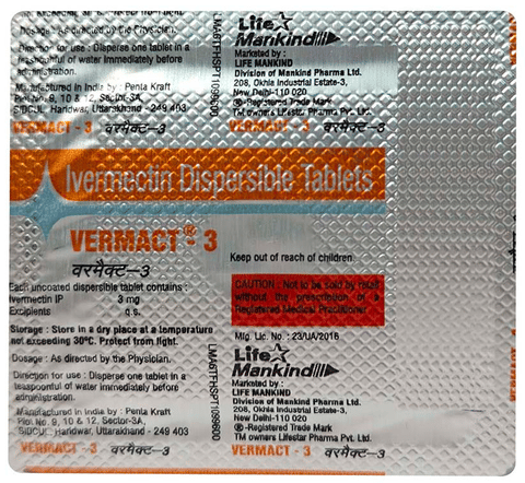 Vermact 3 Tablet DT image