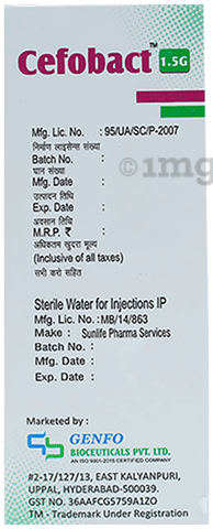 Cefobact 1.5G Injection Combi Pack image Cefobact 1.5G Injection Combi Pack image