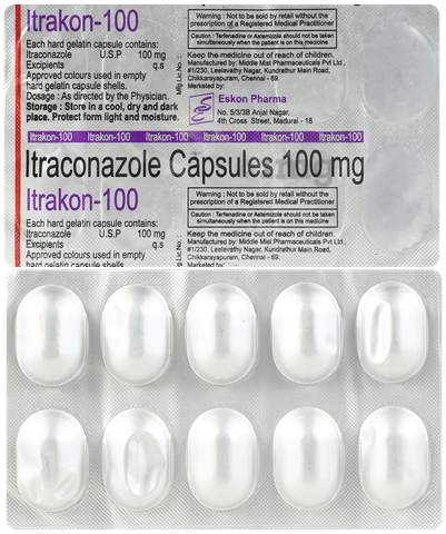 Itrakon 100mg Capsule image