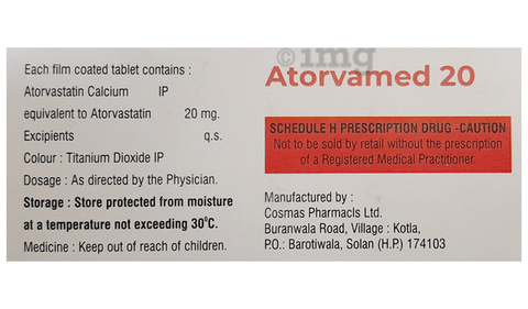 Atorvamed 20 Tablet image Atorvamed 20 Tablet image