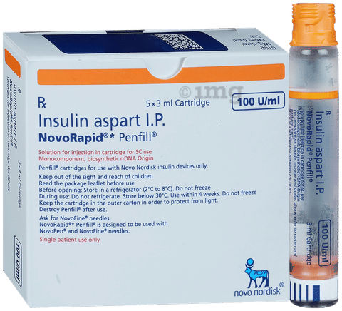 NovoRapid Penfill (3ml Each) image NovoRapid Penfill (3ml Each) image