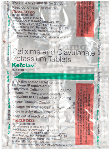 Kefclav 200mg/125mg Tablet