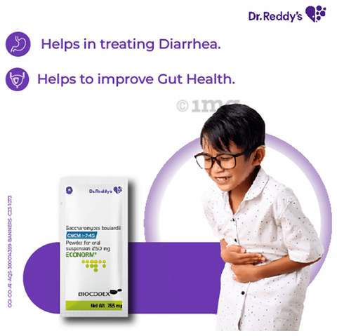 Econorm 250mg Probiotic Sachet for Children | For Diarrhoea Relief & Immunity Boost image