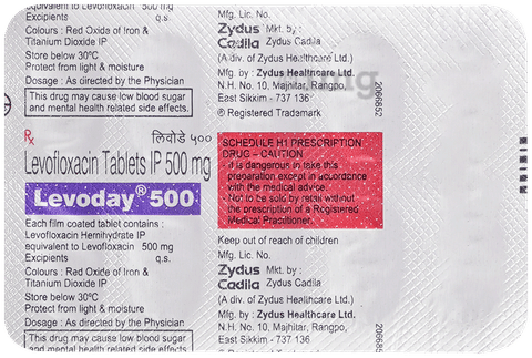 Levoday 500 Tablet image Levoday 500 Tablet image