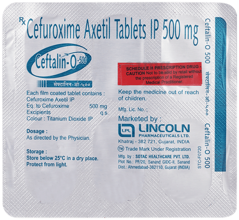 Ceftalin O 500mg Tablet image Ceftalin O 500mg Tablet image