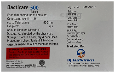Bacticare 500 Tablet image