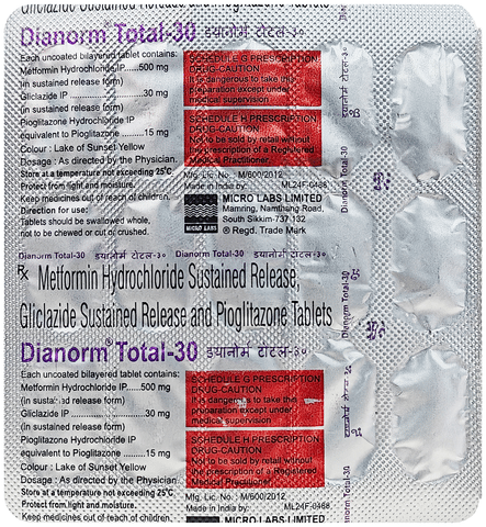 Dianorm Total 30 Tablet SR image Dianorm Total 30 Tablet SR image