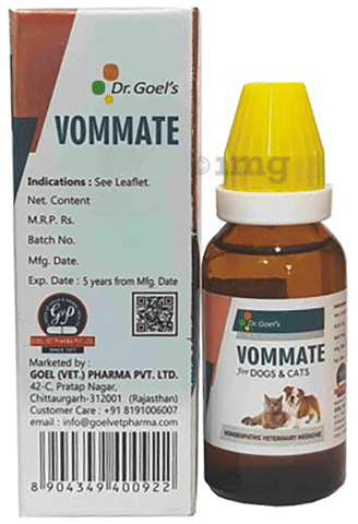Dr. Goel s Vommate for Dog Cat Buy bottle of 30.0 ml Oral Drops at best price in India 1mg