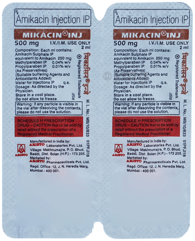 Mikacin 500mg Injection image