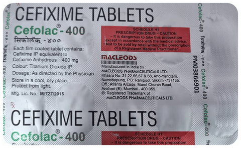 Cefolac 400 Tablet image