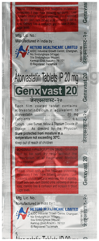 Genxvast 20 Tablet image Genxvast 20 Tablet image