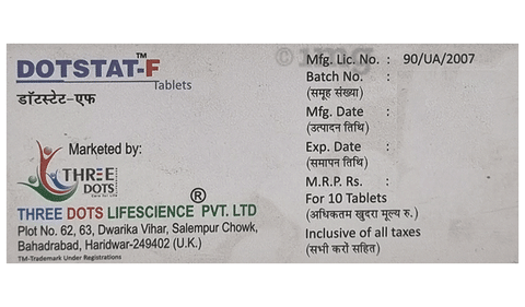 Dotstat F 10mg/160mg Tablet image Dotstat F 10mg/160mg Tablet image