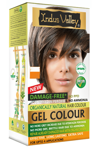 Indus Valley Organically Natural Hair Colour Gel Medium Brown Buy box of  220 gm Powder at best price in India  1mg
