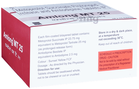 Amlong MT 25 Tablet PR image