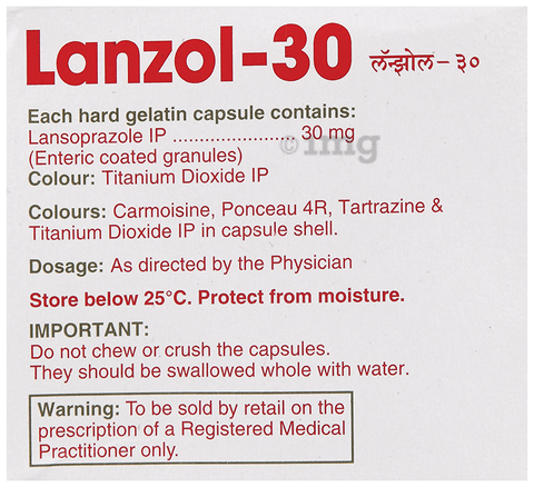 Lanzol 30 Capsule image