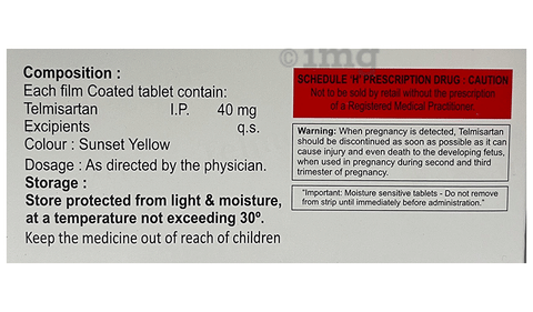 Telmosar 40 Tablet image