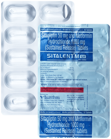 Sitalent M 50mg/1000mg Tablet SR