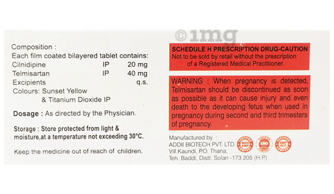 Cilsam-T 20 Tablet image