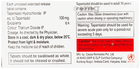 Tapain ER 100 Tablet image Tapain ER 100 Tablet image